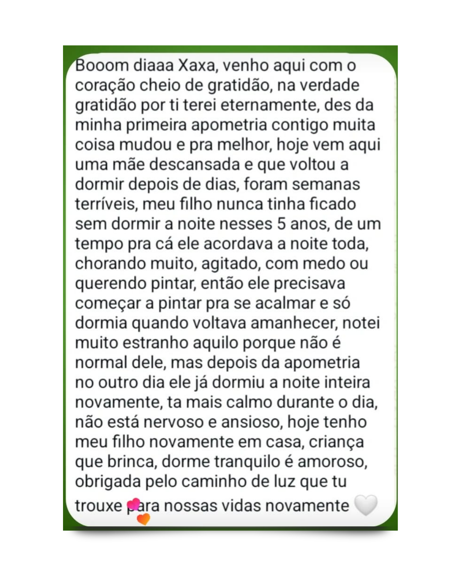 Depoimento real de uma pessoa atendida pela Xaxa — relato 8